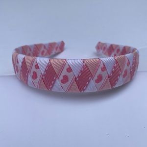 Woven Ribbon pink Headband